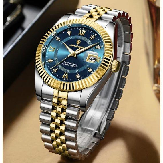 Мужские наручные часы Poedagar Dublin (Серебристые с золотистым) Винница - изображение 5