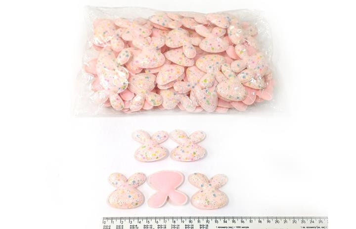 Патчи аппликации на одежду розовые Зайка 20 шт Киев - изображение 1