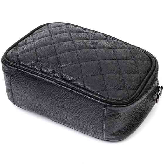 Класична шкіряна сумка через плече на одне відділення Vintage 22387 Чорна Київ