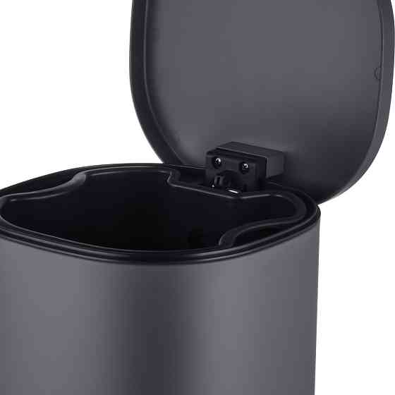 Мусорное ведро овальное Mixxus Premium с плавным закрытием Graphite 5 л цвет графит MI7063 Харьков