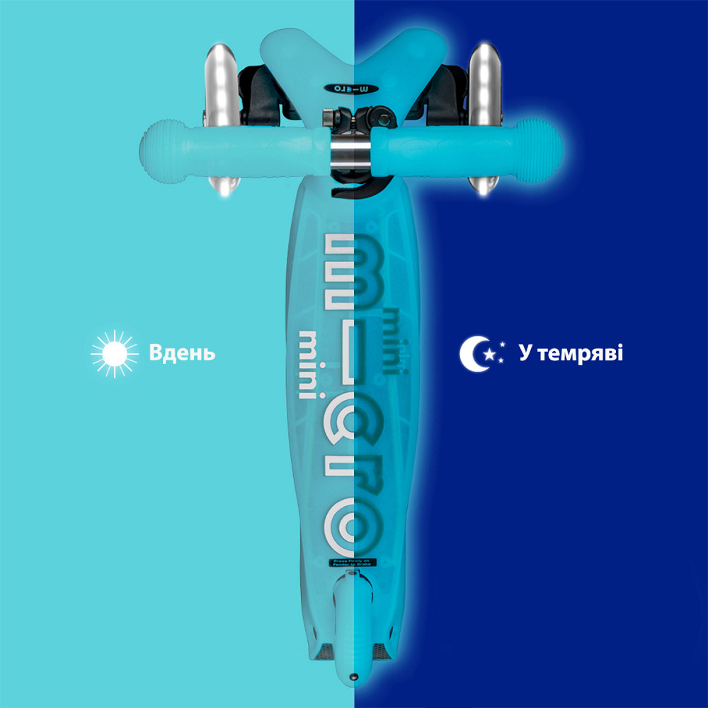 Самокат Micro серії Mini Deluxe Glow LED – Арктичний синій Дніпро - фото 8