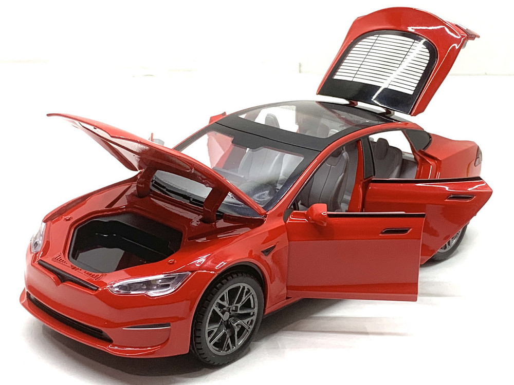 Машина Автосвит Tesla S инерционная открываются двери капот багажник 21см Красная (AP-1956) Чернігів - фото 5
