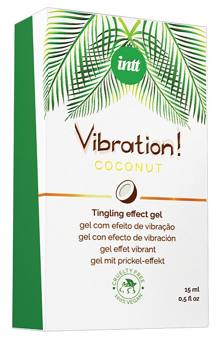 Жидкий вибратор Intt Vibration Coconut Vegan (15 мл), очень вкусный, действует до 30 минут Sex Aura Киев - изображение 3
