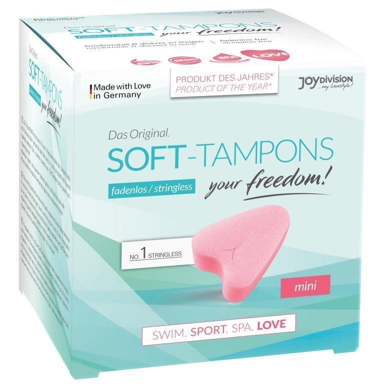 Гигиенические тампоны - Soft-Tampons Mini, 3 шт. Sex Aura Киев - изображение 1