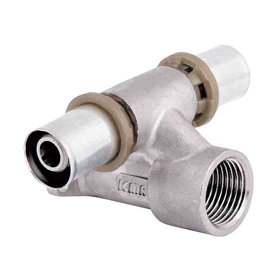 Прес-фітинг Icma-трійник 1/2" ух16 настінний прохідний No 422 Київ