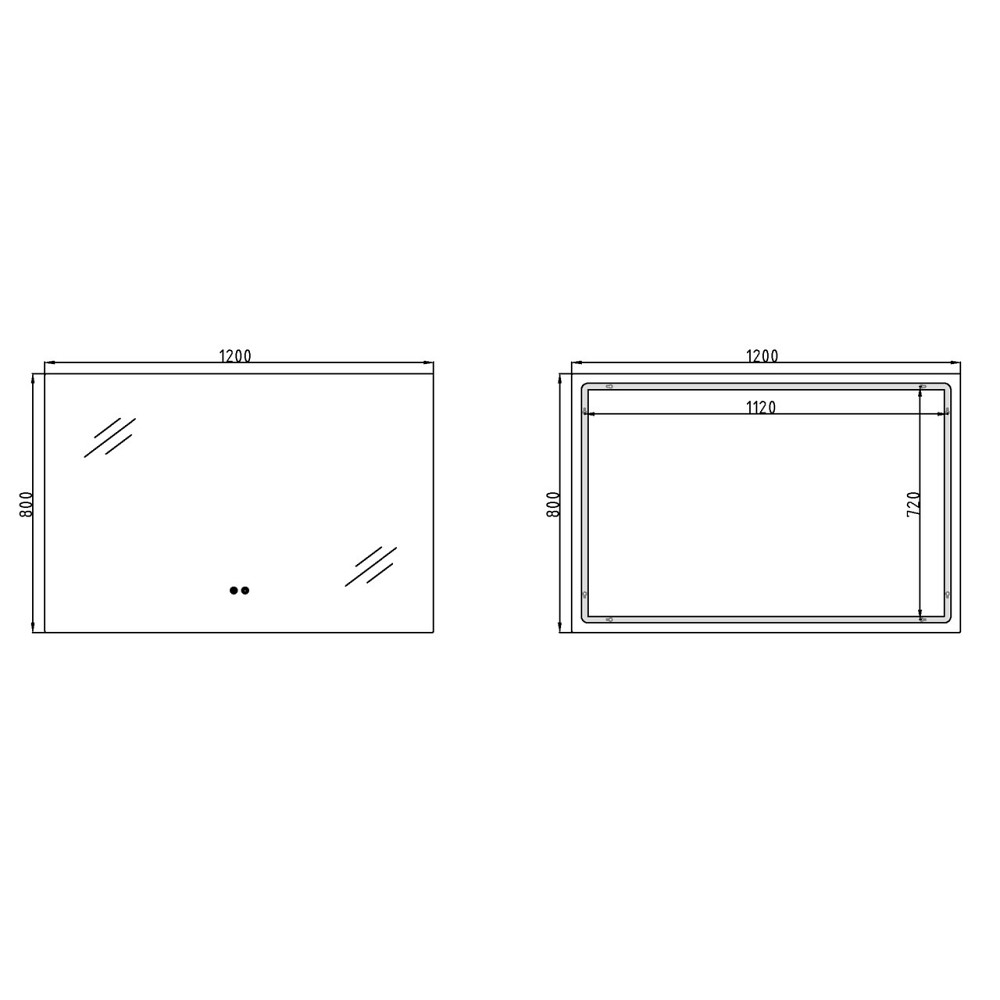 Дзеркало Qtap Taurus (TA1) 1200×800 мм з LED-підсвіткою Touch, з антизапотіванням, з диммером, рев. темп. кольору (3000-6500K) Київ - фото 9
