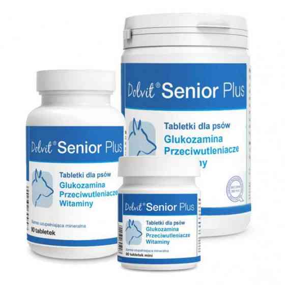 Вітамінно-мінеральна добавка для літніх собак Dolvit Senior Plus, відро таб. 800г Вінниця