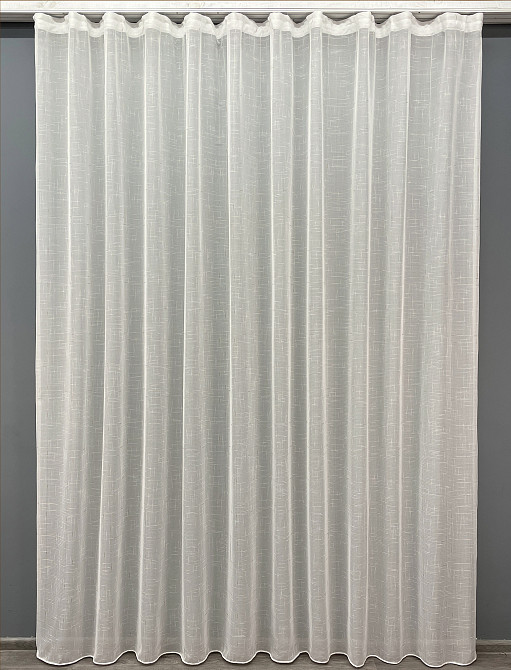 Тюль VR-Textil 1211т Івонна Льон Молочний з золотистим вкрапленням 400х270 см (43-066) Київ - фото 9