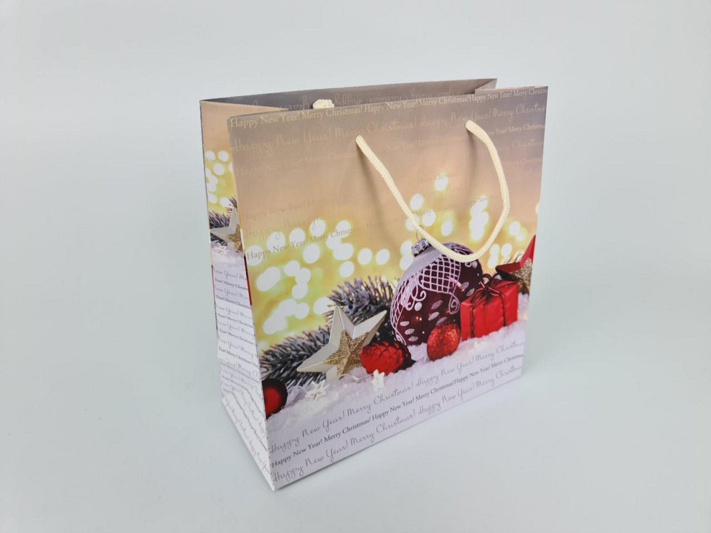 Пакеты бумажные подарочные , новогодние Квадрат 23*24*10- 18 (12 шт) Харьков - изображение 3