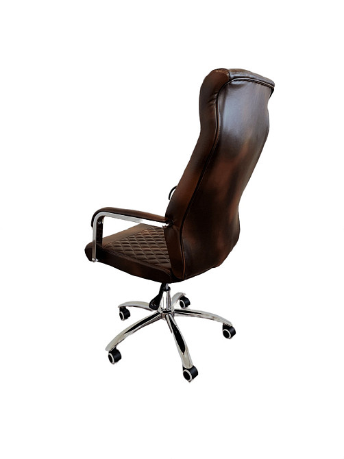 Офісне крісло керівника Tehforward Phoenix хром Anyfix Коричневий Дніпро - фото 4