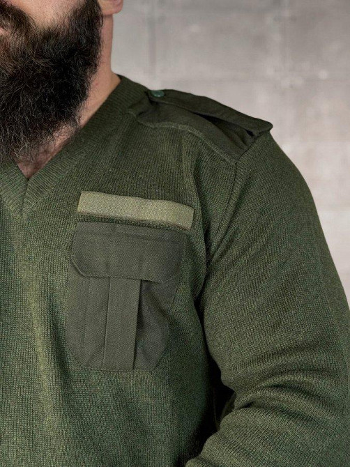 Свитер олива  РА5049 Одесса - изображение 4