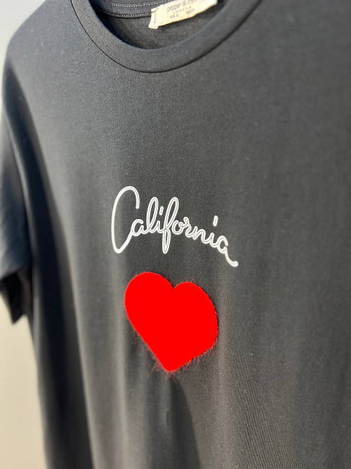 Футболка женская Pepper&mint BX24-34 с вышивкой красное сердце черная, черный, L Киев - изображение 4