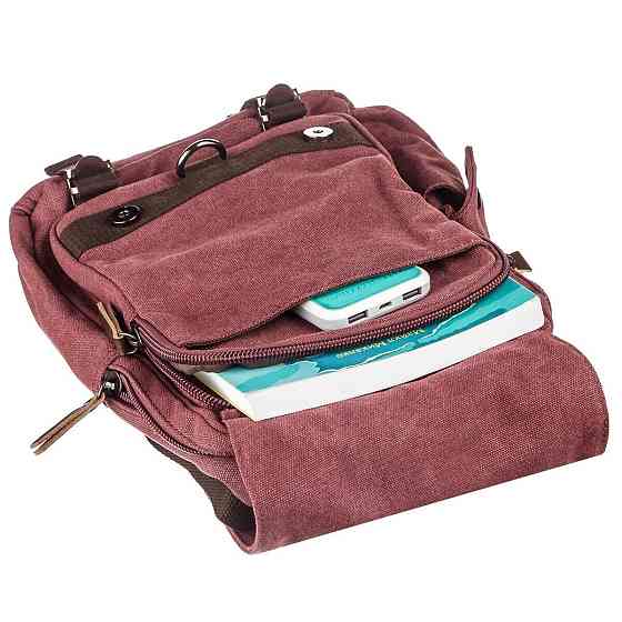 Сумка-рюкзак на одне плече Малинова (Vintage) Київ