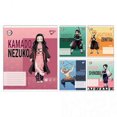 Зошит Yes Demon slayer Heroes А5 36 аркушів клітинка (767695) Вінниця - фото 1