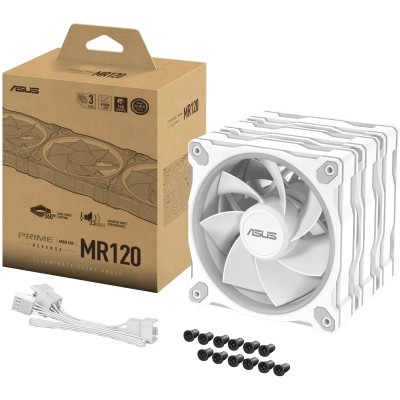 Кулер для корпуса ASUS PRIME MR120 REVERSE ARGB WHITE 3IN1 (90DA00L3-B09020) Винница - изображение 7