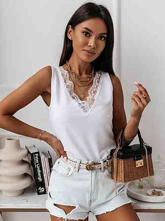 Літня блуза з глибоким декольте "Gloria" оптом | Норма і батал Київ