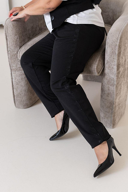 Жіночі стильні штани з якісного, щільного трикотажу. 56/58 Одеса - фото 6