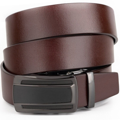 Ремень Vintage Мужской с темной пряжкой автомат Черный (20295) Винница - изображение 1