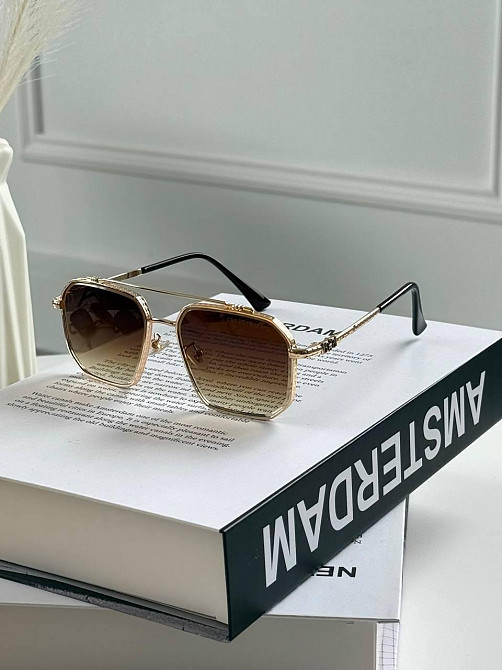 Солнцезащитные очки унисекс Chrome Hearts с металлической оправой на среднее лицо 🔥 MasterSem Киев - изображение 3