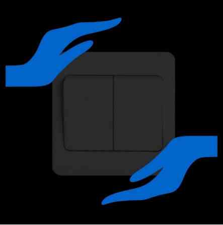 Люмінесцентна синя наклейка "Долоні" - 10*6см (набирає світло і світиться синім) Київ