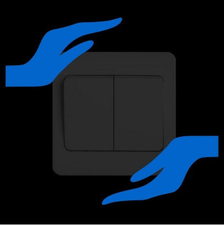 Люминесцентная синяя наклейка 