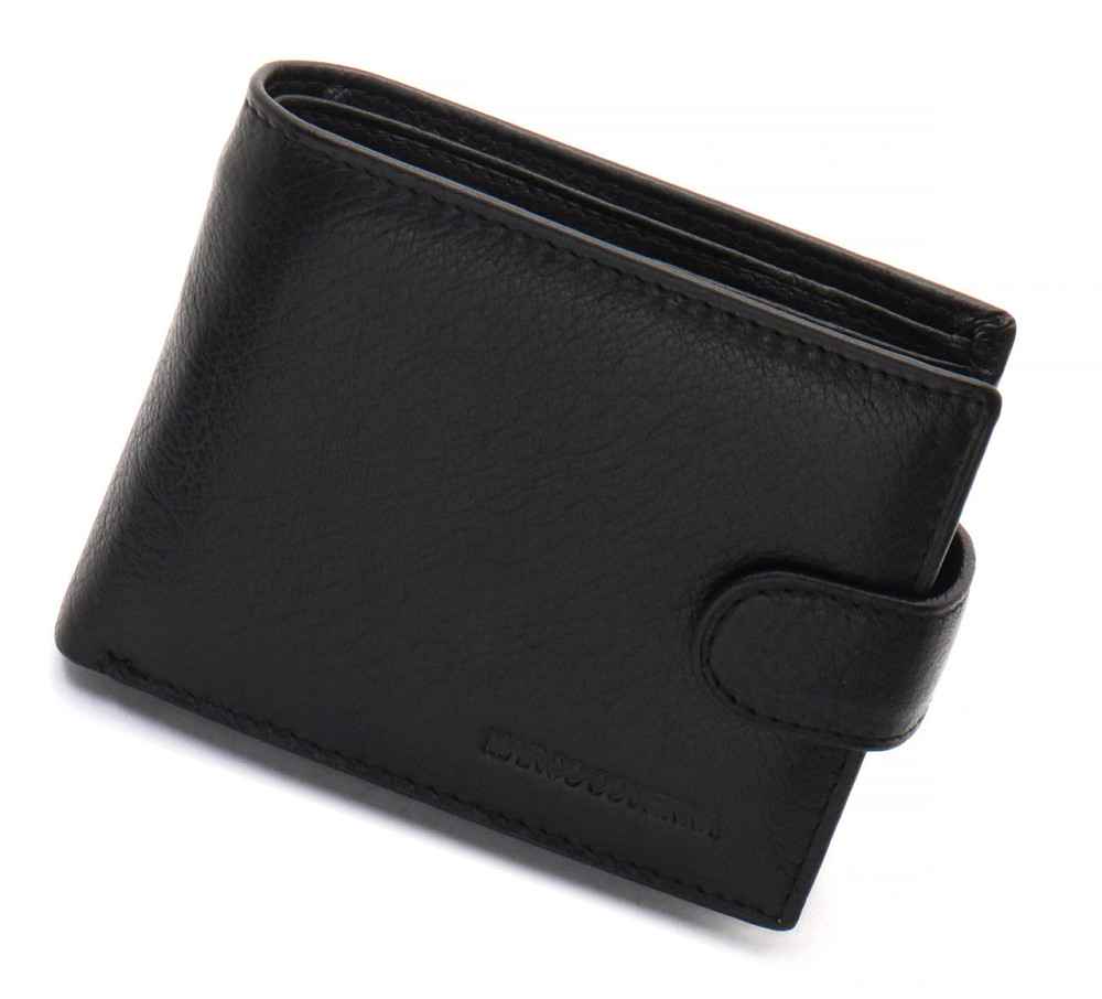 Черное мужское портмоне из натуральной кожи с визитницей Marco Coverna MC-2057-1 Киев - изображение 13