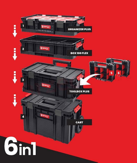 Набор ящиков для инструментов Qbrick System PROMO SET I 6в1 (5901238252597) Киев - изображение 3