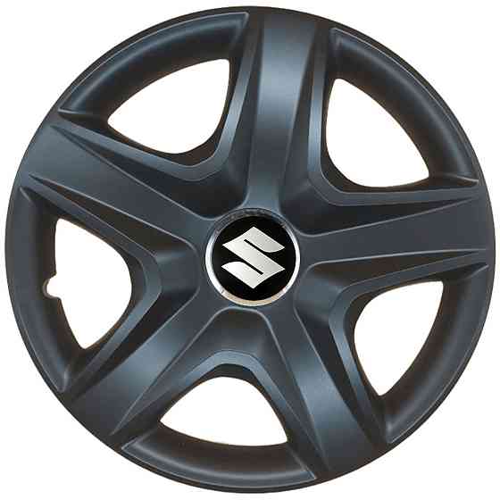 Автомобильные модельные колпаки R15 SJS Suzuki 340 4шт, черные Винница