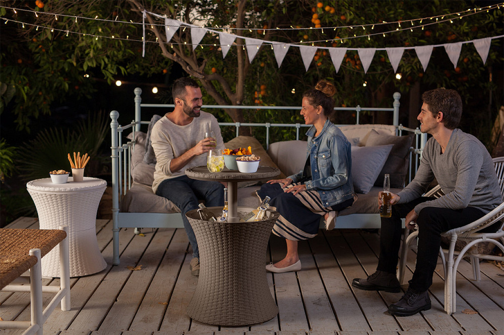 Стіл-бар пластиковий Keter Cool Bar Rattan, коричневий Київ - фото 3