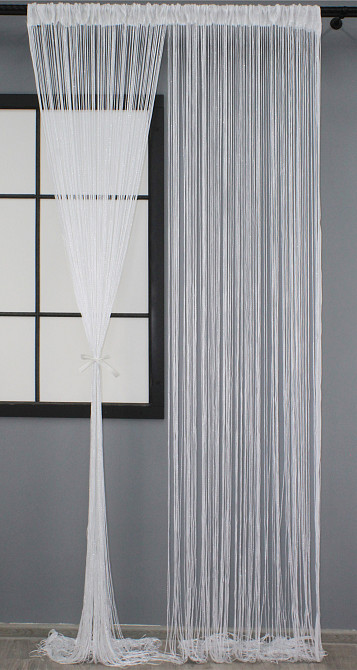Штори-нитки "Кісея" з люрексом Білий 300х300см 1 шт (61-033) Київ - фото 2