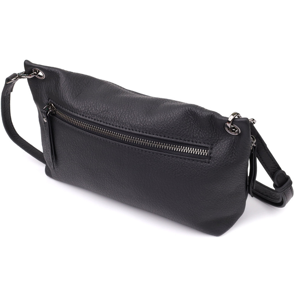 Модна жіноча сумка на плече з натуральної шкіри Vintage 23004 Чорний Київ - фото 2