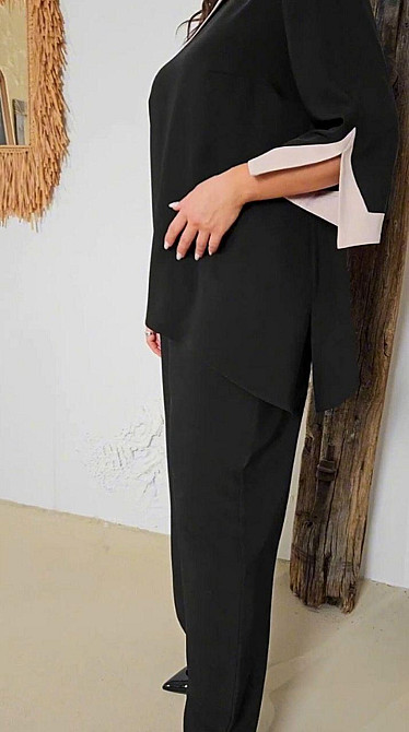 Женский повседневный классический костюм двойка крепдайвинг 64/66 Одесса - изображение 4