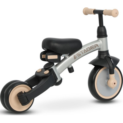 Детский велосипед QPlay Stager 3 в 1 з ручкою, біговел, Silver (T80STAGERSilver) Винница - изображение 4