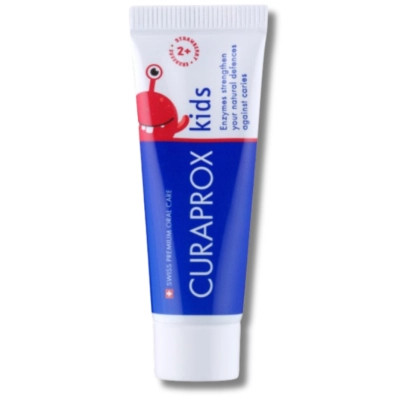 Детская зубная паста Curaprox Kids с фтором 950 ppm от 2 лет вкус клубники 60 мл (TPkids950S) Винница - изображение 1