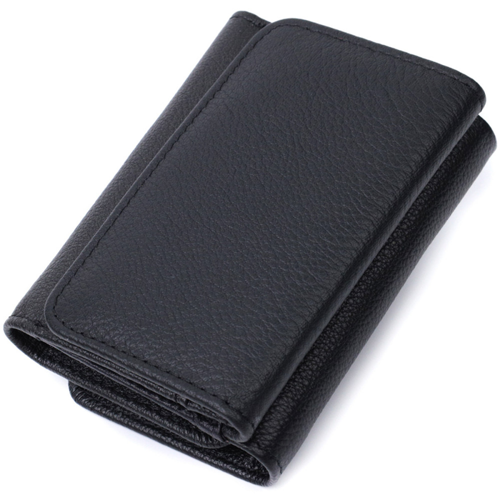 Красивое женское портмоне с монетницей из натуральной кожи ST Leather 22728 Черный Киев - изображение 6