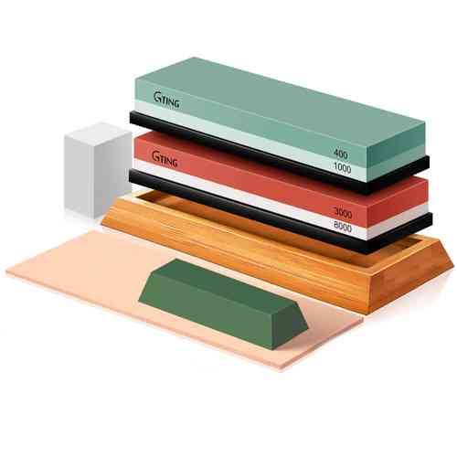 Набір для заточування ножів з бамбуковою підставкою, професійний Вінниця