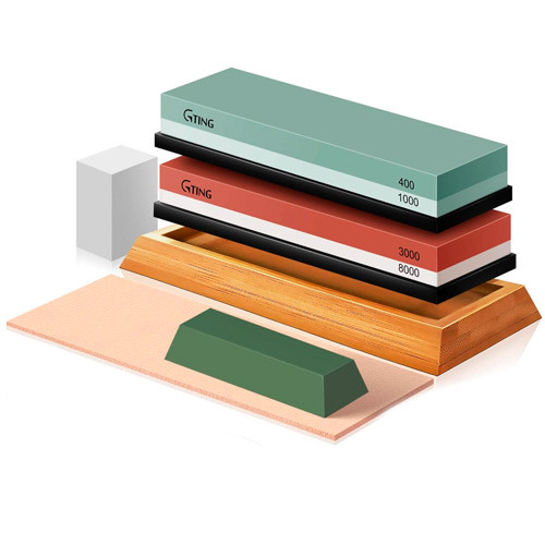 Набір для заточування ножів з бамбуковою підставкою, професійний Вінниця - фото 4