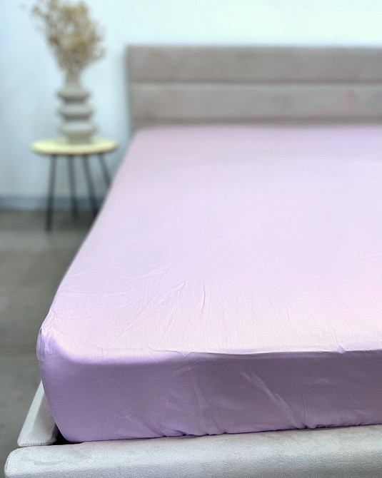 Ecotton Простирадло на резинці Ecotton 180х200 см із сатину (арт. 14-3805 Iris) світло-рожевий Коломия - фото 1