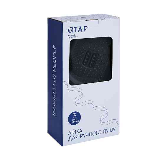 Лійка для ручного душу Qtap Rucni 140*110 мм QTRUC125BLM45961 Black Matt Київ