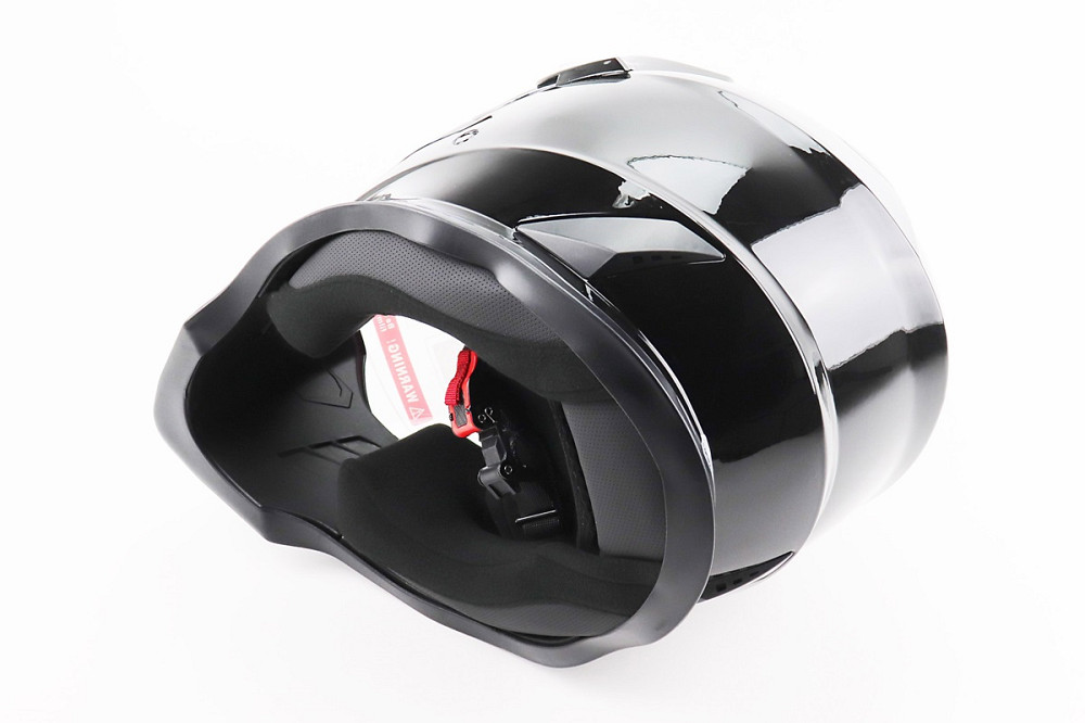 Шолом кросовий/ендуро/АТV зі склом BLD-819-7 М (57-58см), ЧОРНИЙ глянець Киев - изображение 2