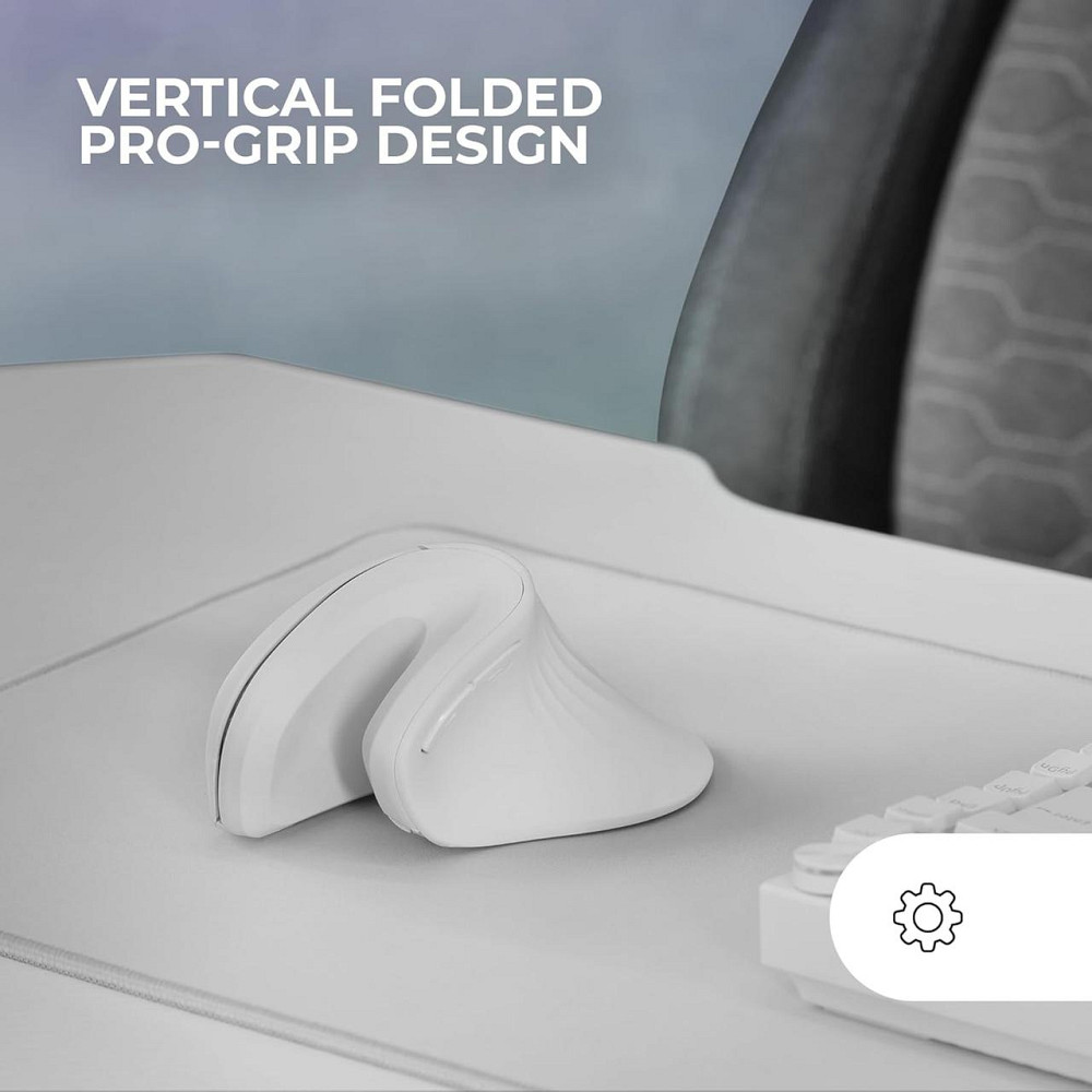 Mars Gaming MMW-ERGOPRO белая эргономичная вертикальная беспроводная мышь 2.4ГГц оптическая 3200 DPI Huano Киев - изображение 5