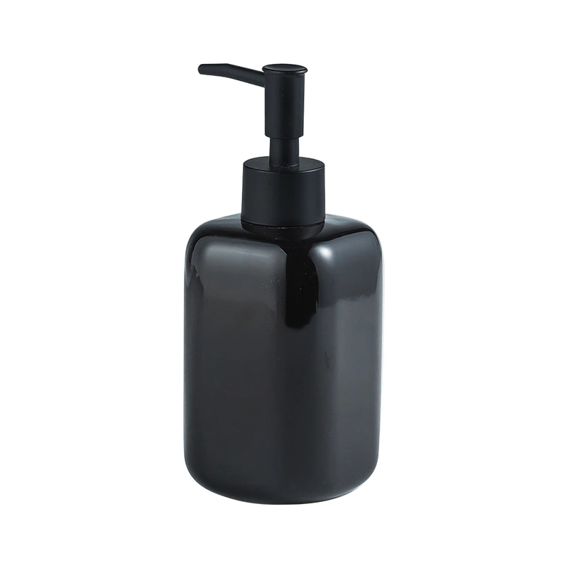 Дозатор для мила керамічний для ванної кімнати колір чорний Кам'янець-Подільський - фото 1