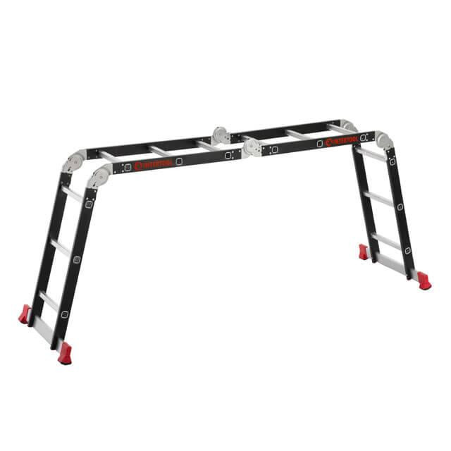 Драбина багатофункціональна трансформер, 4×3 сходинки, сталевий профіль, 3,38 м, 150 кг INTERTOOL LT-0023 Киев - изображение 12