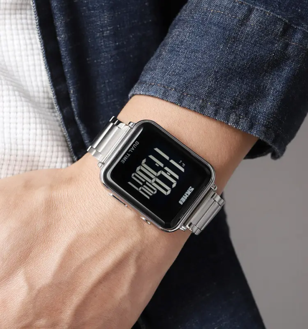 Чоловічий наручний класичний годинник Skmei 1852 (Сріблястий) Київ - фото 7