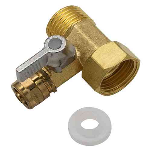 Кран с отводом (тройник) для подключения фильтра воды, Кран-американка 1/2 Киев