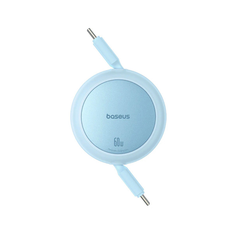 Кабель Baseus Free2Pull Mini Charging Cable USB-C to USB-C 60W 1m Galaxy Blue Київ - фото 1