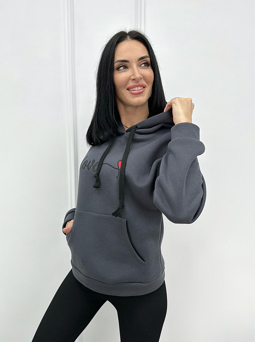 Жіночий худі з капюшоном "Honey" Турція оптом | Норма і батал Київ - фото 9