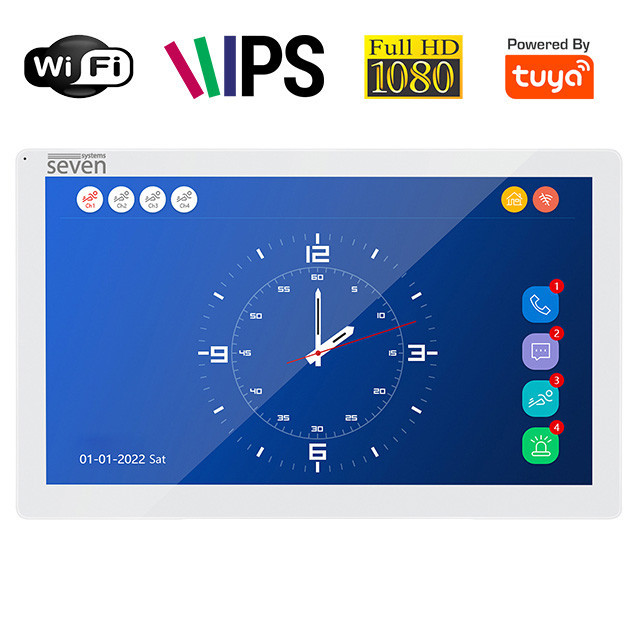 IP-відеодомофон 10 дюймів з Wi-Fi SEVEN DP-7517FHDW - IPS white Київ - фото 7