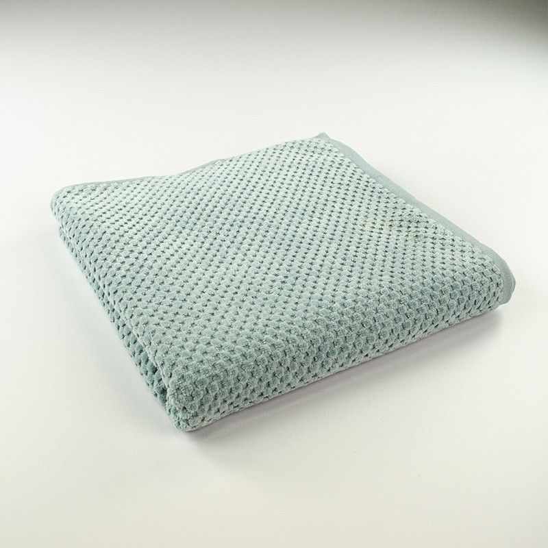 Набор махровых полотенец однотонных 2шт 50x90см, 70x140см Damask Премиум качества Жаккардовое с велюром 550г/м2 (Мятный) Сумы - изображение 3