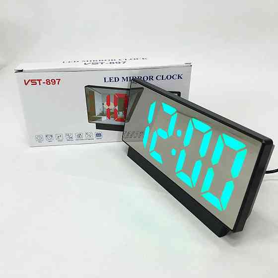 Практичные настольные часы с подсветкой VST-897-4, Часы светодиодные настольные хорошие KU-99 Львов